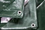 Construction Grade Green/White Tarps